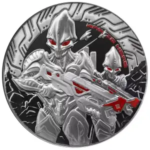 2024 - 1 oz - Scottsdale Mint - Samoa Alien - Black Rhodium Plated Silver Coin (3)