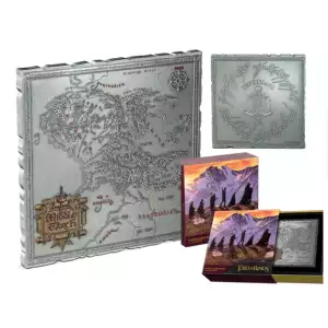 2024 Lord Of The Rings - Middle Earth Map Poster 5 oz Silver
