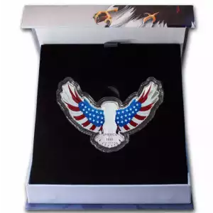 2024 PAMP 2 oz .999 Silver America the Free Colorized Bald Eagle w/ Box & COA  (3)