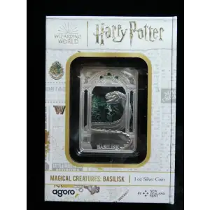 2025 Niue Harry Potter Magical Creatures Basilisk 1 oz .999 Colorized Bar in Box