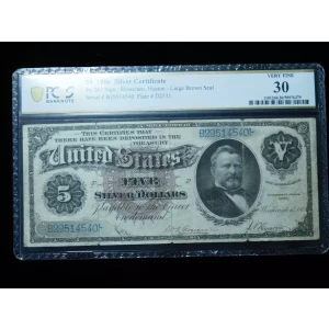 $5 1886 Large Brown Silver Certificates 263