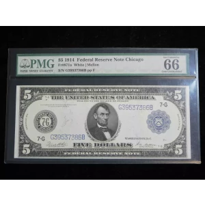 $5 1914 Red Seal Federal Reserve Notes 871A