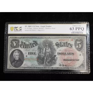 $5  Large Red Legal Tender Issues 64
