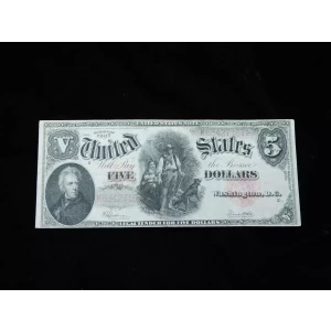 $5  Small Red, scalloped Legal Tender Issues 91