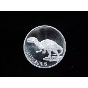 Dinosaur Collection Allosaurus Coin Jurassic 1 oz .999 Silver Art Round (3)