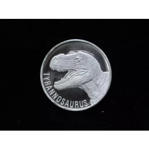 Dinosaur Collection Tyrannosaurus Coin Jurassic 1 oz .999 Silver Art Round (4)