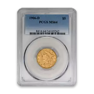 Liberty Head $5 (1839 – 1908) - PCGS - MS64