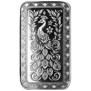 Marquee Peacock 1 oz .9999 Silver Bar in Capsule
