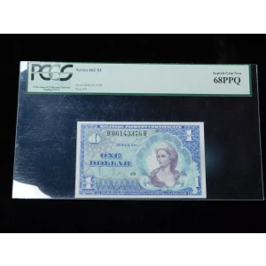 Military Payment Certificate - One Dollar - Series 661 - PCGS 68PPQ  