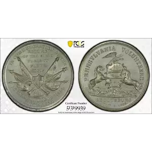 No Date Medal 271a Penn. Volunteers, WM Gettysburg Address (3)