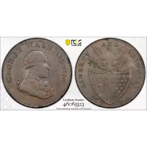 Post Colonial Issues -Washington Pieces-Washington Portrait Pieces-Copper Halfpenny -copper- 1 Halfpenny