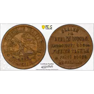 Private Tokens -Civil War Tokens (1860s)-Store Cards-New York -- 1 Token (2)