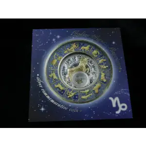 22013 Belarus 20 Rubles Zodiac Signs Capricorn 28.8g Sterling & Gold Gilded w/ Box (2)