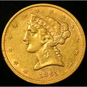 Half Eagles---Liberty Head 1839-1908 -Gold- 5 Dollar