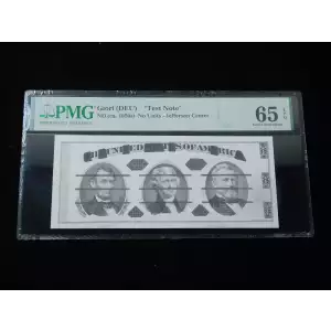 1950's Giori Test Note Jefferson Center - PMG 65 EPQ 