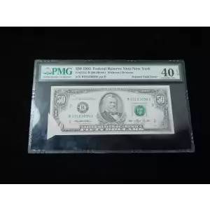 $50 1993 blue-Green seal. Small Size $50 Federal Reserve Notes 2125-B