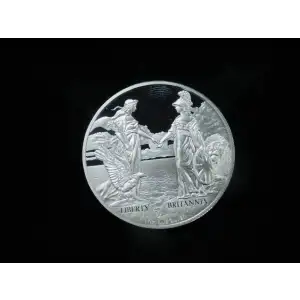 2015 Proof TDC Liberty & Britannia 1 Crown 1 oz .999 Fine Silver Coin - Low Mintage