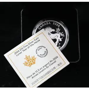 2026 $15 Canada Proof Lunar Series Year of the Horse in Box w/ COA (4)