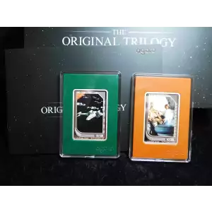 2025 $2 Star Wars Agoro Trading Cards T-65 X Wing Fighter & Help Me Obi-Wan w/ Box & COA  (4)