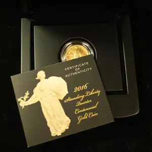 2016 Standing Liberty Centennial 1/4 oz 999 Gold Coin in OGP