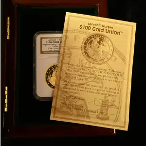 2010 $100 Gold Union George T Morgan 1 oz Proof .999 Fine Gold w/ Box & COA