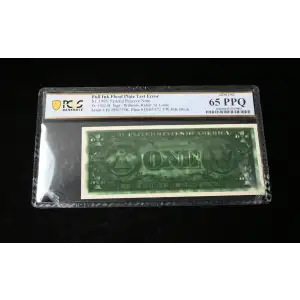 $1 1995 Green seal. Small Size $1 Federal Reserve Notes 1922-H
