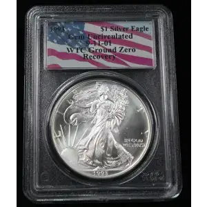 1993 $1 American Silver Eagle - PCGS WTC 9-11 Ground Zero Recovery - GEM UNC (4)