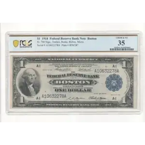 $1 1918  Federal Reserve Bank Notes 708