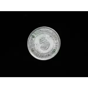 STRAITS SETTLEMENTS Silver 5 CENTS