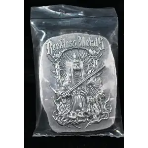 Reckless Metals Kings Never Die V2 5 oz .999 SV Pressed Bar - Limited Ed. 36/250