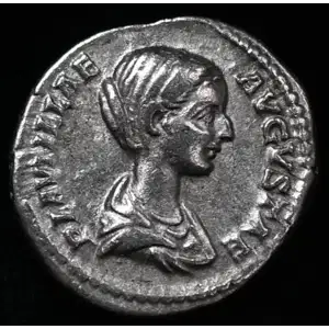 202-205 Roman Empire AD 202-205 AR Denarius Plautilla