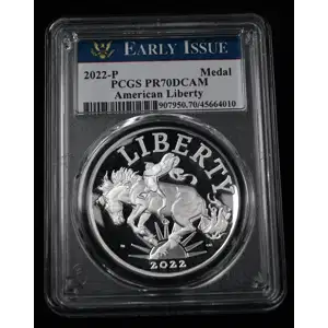 2022-P $1 Proof American Liberty Silver Medal - PCGS PR70DCAM