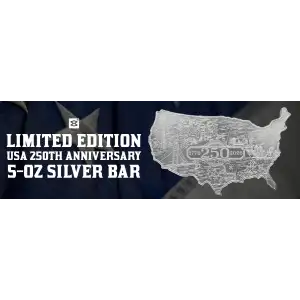2026 USA 250th Ann 5 oz 999 Fine Silver Bar