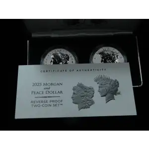 2025 $1 United States Mint Morgan and Peace Dollar Reverse Proof Set in OGP (2)