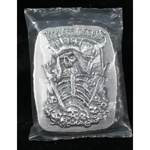 Reckless Metals Kings Never Die 5 oz .999 SV Pressed Bar - Limited Ed. 190/250
