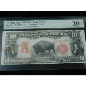 $10  Small Red, scalloped Legal Tender Issues 122