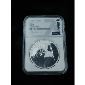 2019 $1 Tuvalu Hulk Marvel Comics 1 oz .9999 Silver Coin - NGC MS70 7K