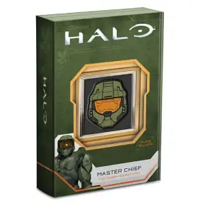 2021 Niuue $2 Halo Master Chief Helmet 1 oz .999  Silver Coin in OGP (4)