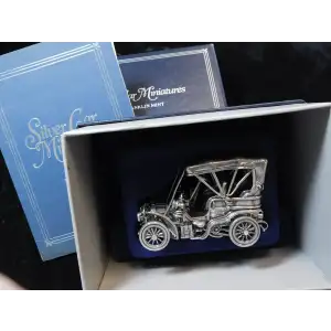 1903 Fiat Sterling Silver Miniature Car w/ Original Box and COA  (3)