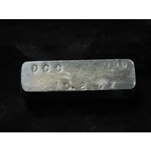Vintage DCC Don Casey Company 10.2 oz .999 Fine Silver Poured Bar