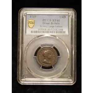 1719 1/4D S-3662 Large Letters, BN