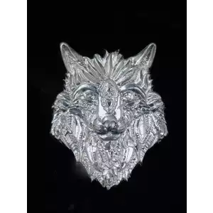 Miss DD Pours White Fang Wolf  #006 103 grams of .999 Fine Silver  (2)