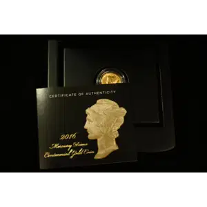 2016 Mercury Centennial Dime 1/10oz 999 Gold Coin in Box & COA