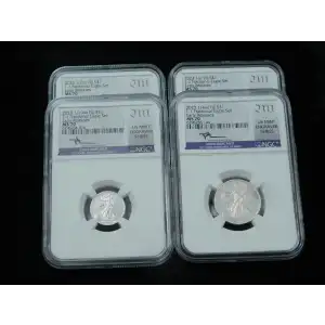 2023 Fiji T-1 Fractional Eagle Silver 4 Coin Set - NGC MS70 - Mercanti Signed  (4)