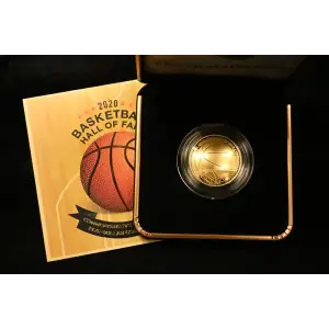2020-W $5 Basketball Hall of Fame Gold Coin in Box w/ COA (5)
