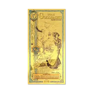 5 Goldback 1/100th oz Aurum Gold Note (24k)