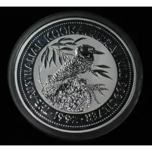 1992 $30 Australia Kookaburra 1 Kilo .999 Fine Silver Coin in Capsule