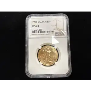 1996 $25 American Gold Eagle 1/2 oz Gold - MS70