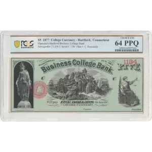 1862 $5 Virginia Treasury Note - Obsolete Paper Currency - PMG 58 EPQ (2)