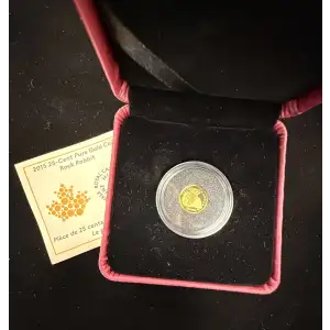 2015 25c Canada Gold .999 Rock Rabbit W/ Box & COA